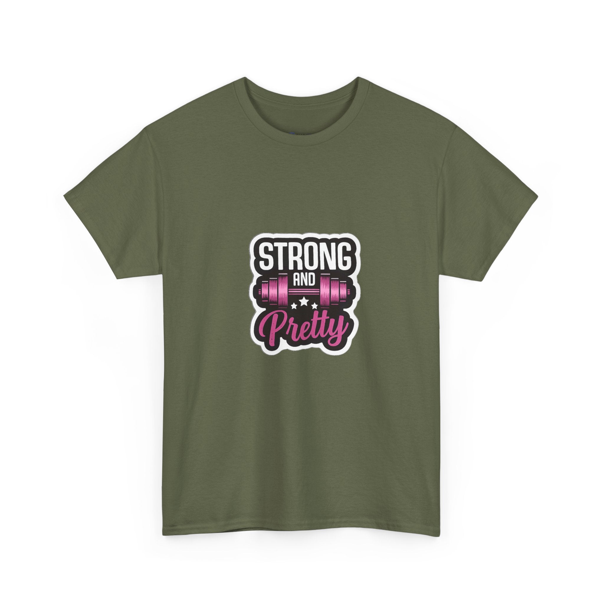 Strong and Pretty Tee — 'Strong and Pretty' Fitness Graphic T-Shirt