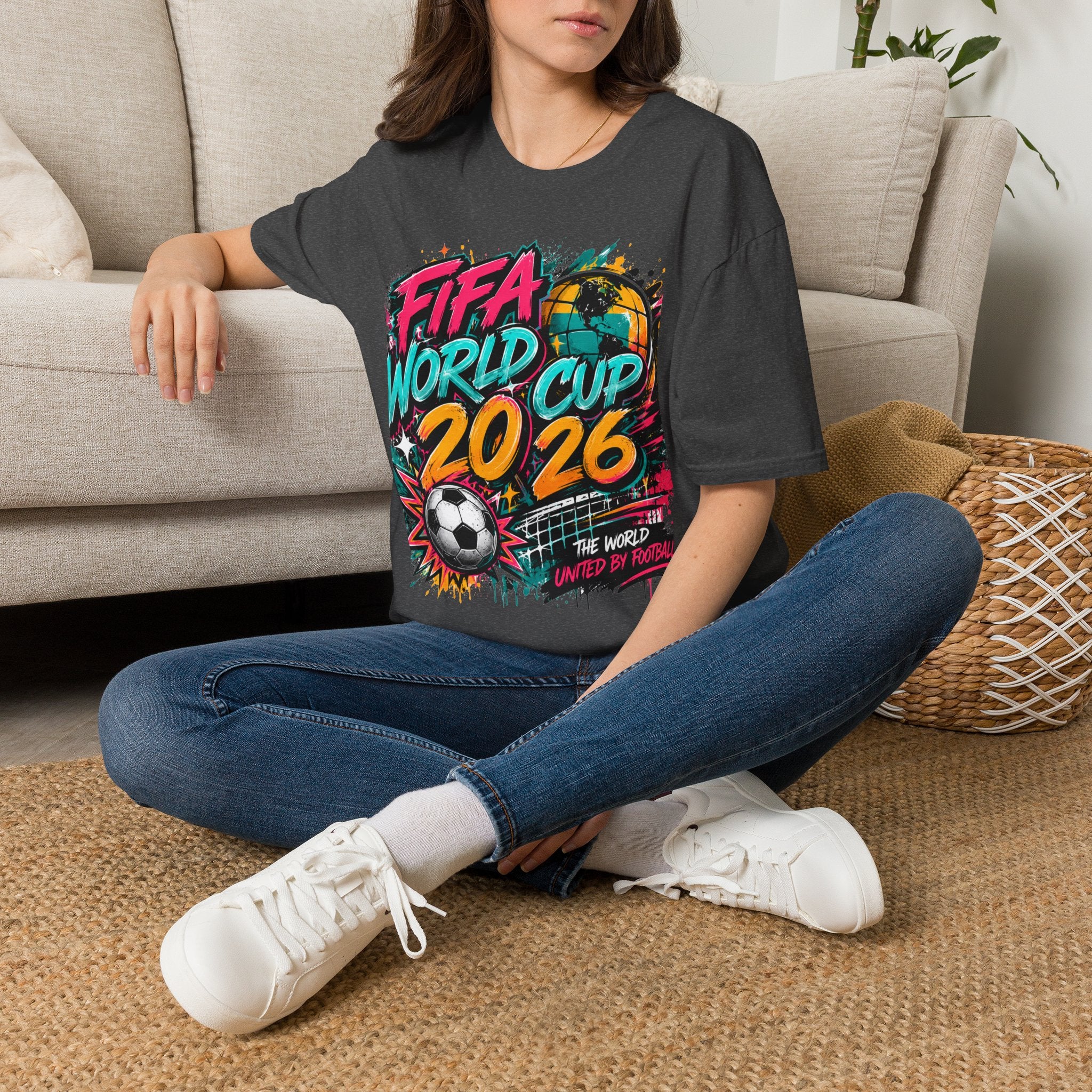 Soccer 2026 T-Shirt —  Bright color splash Graphic Tee.