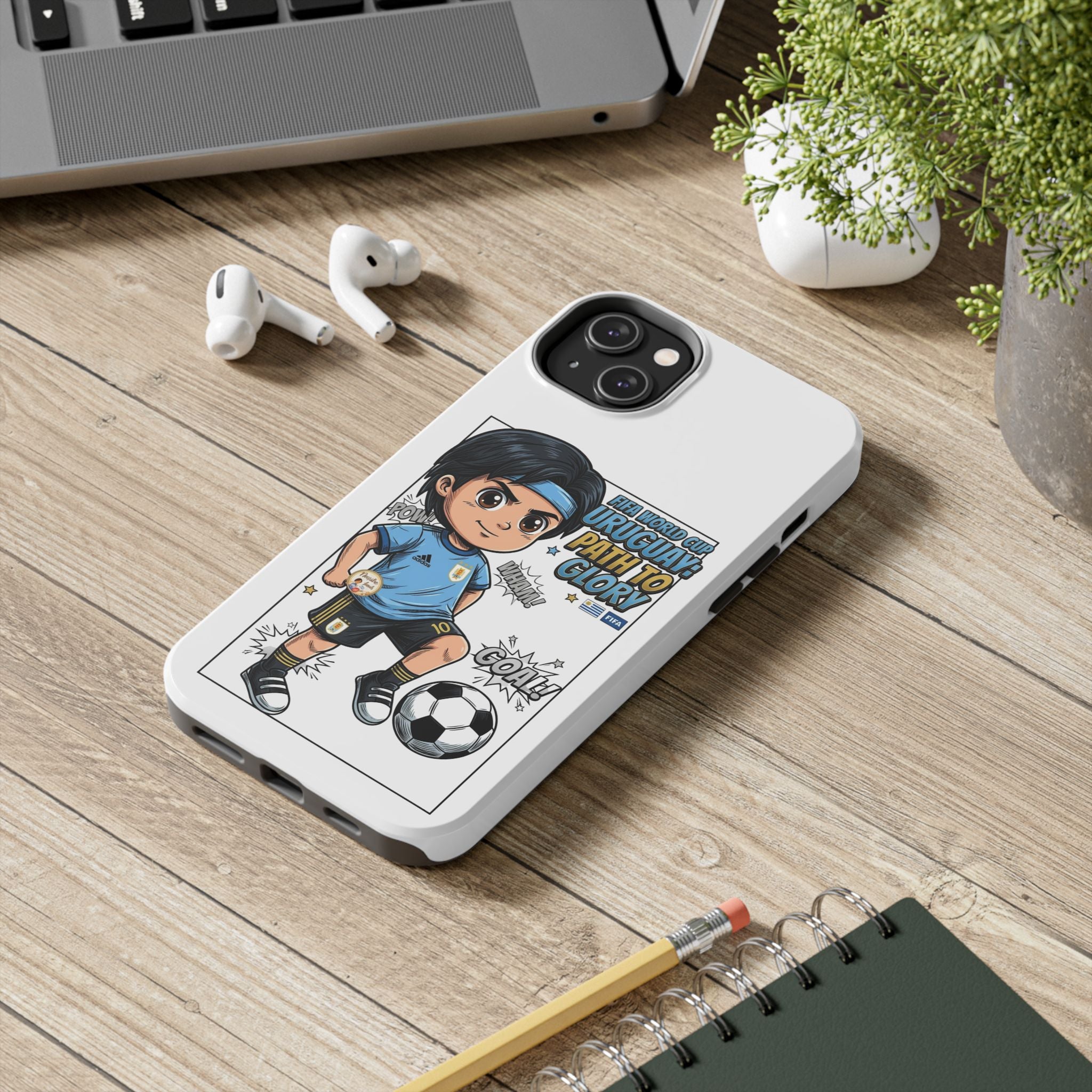 Uruguay Soccer Phone Case — Path to Glory "Goal!" Design