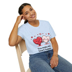 Cute Couples Heart T-Shirt — "You Make My Heart Happy" Valentine's Tee