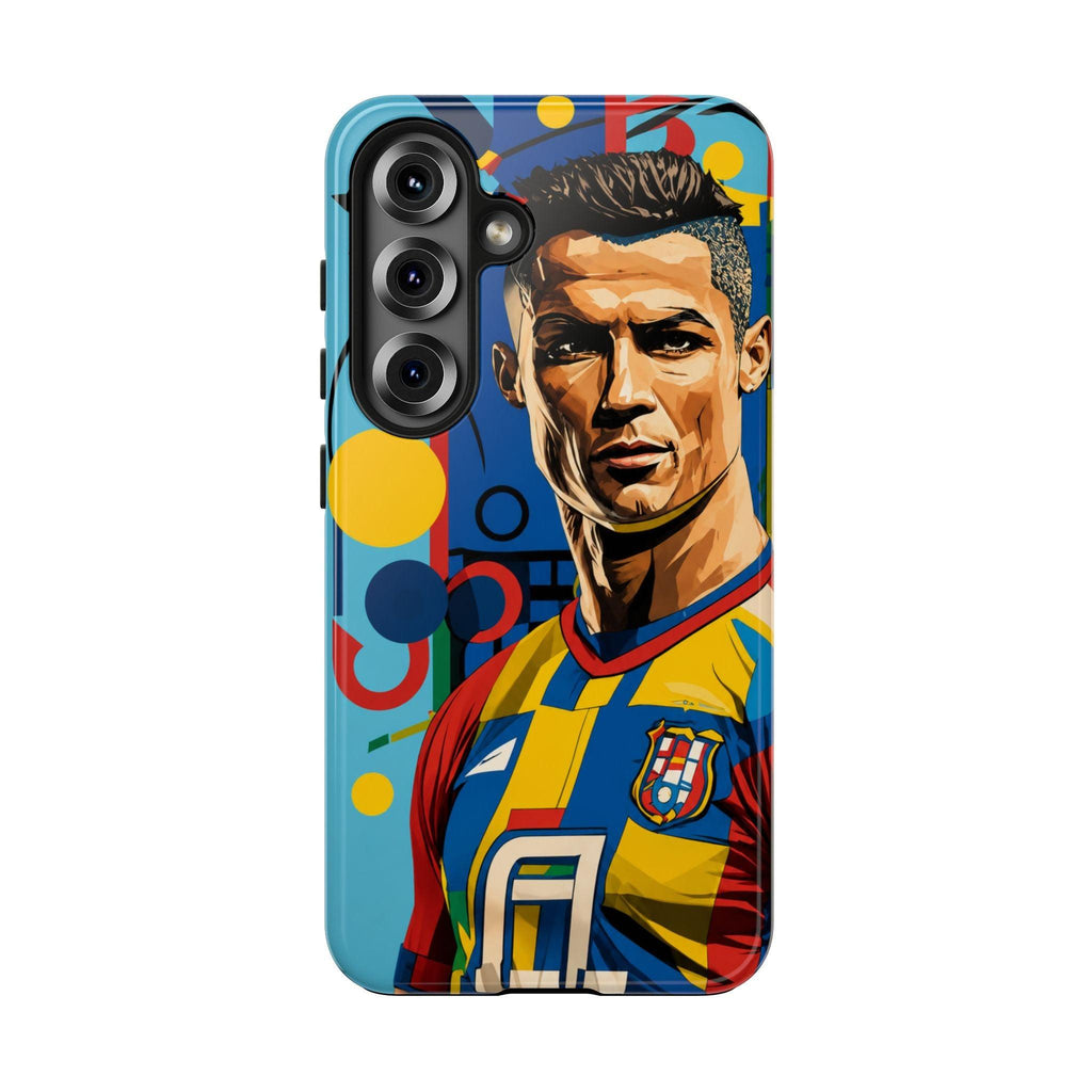 Portugal  legend Pop Art Tough Phone Case — Colorful Soccer Legend Protective Cover.