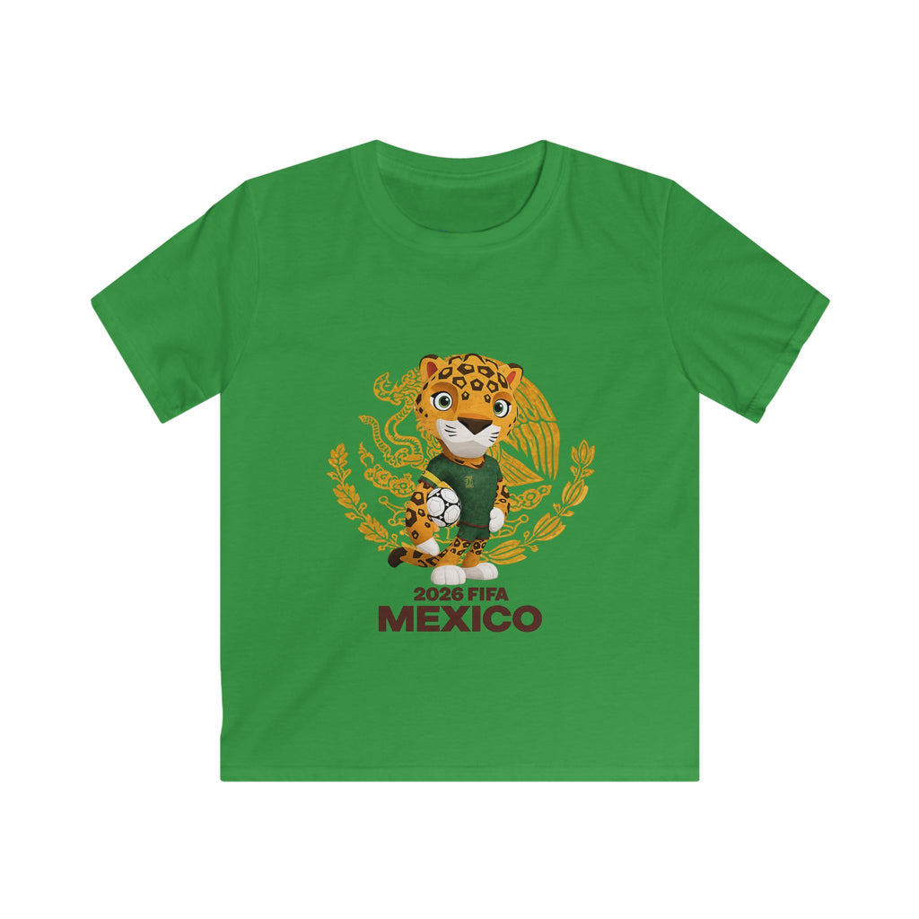 Kids Tee — 2026 FIFA Mexico Jaguar Mascot Soccer Shirt