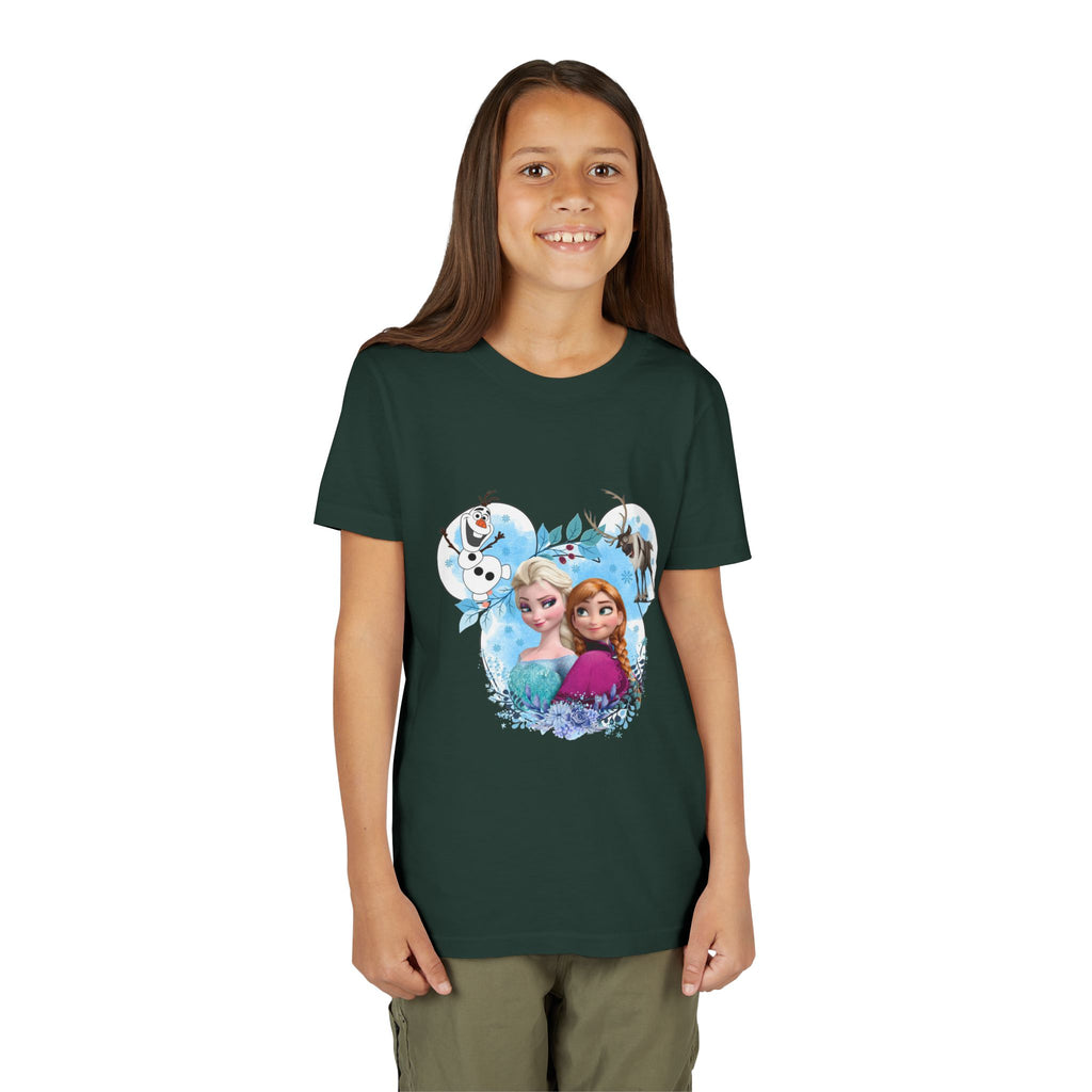Girls' Frozen Princesses Youth Tee – Elsa & Anna Winter Friends Shirt