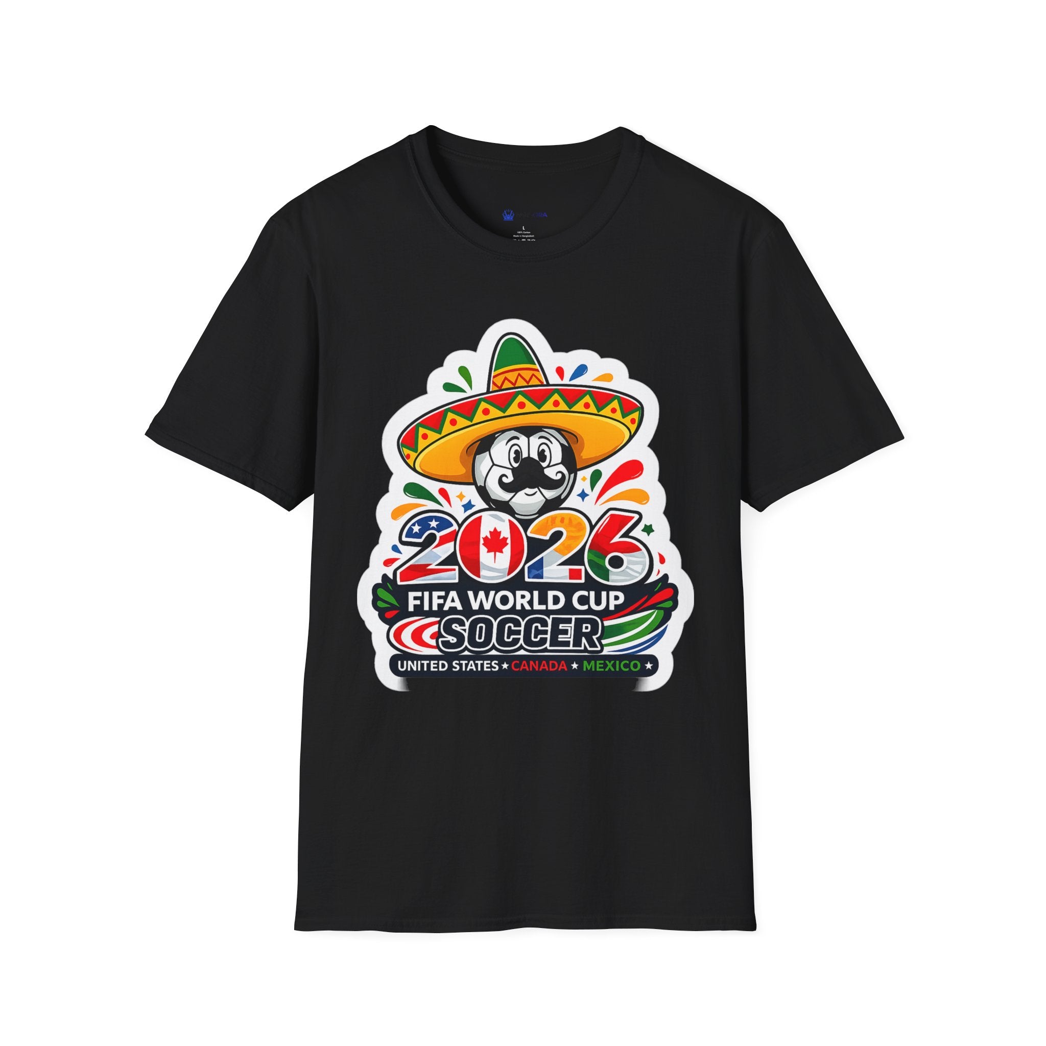 Soccer 2026 Soccer T-Shirt — Colorful Sombrero Mascot Design
