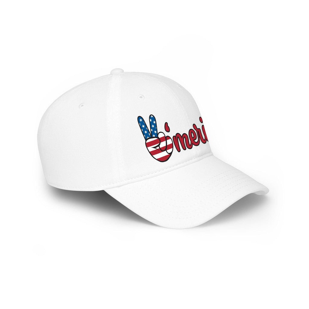 Merica peace sign patriotic baseball cap