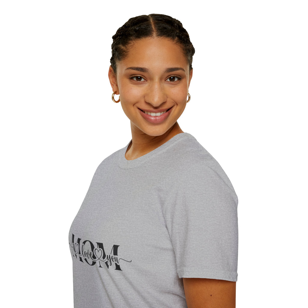 Mom "Love You" Graphic T‑Shirt — Mother's Day Floral Heart Tee