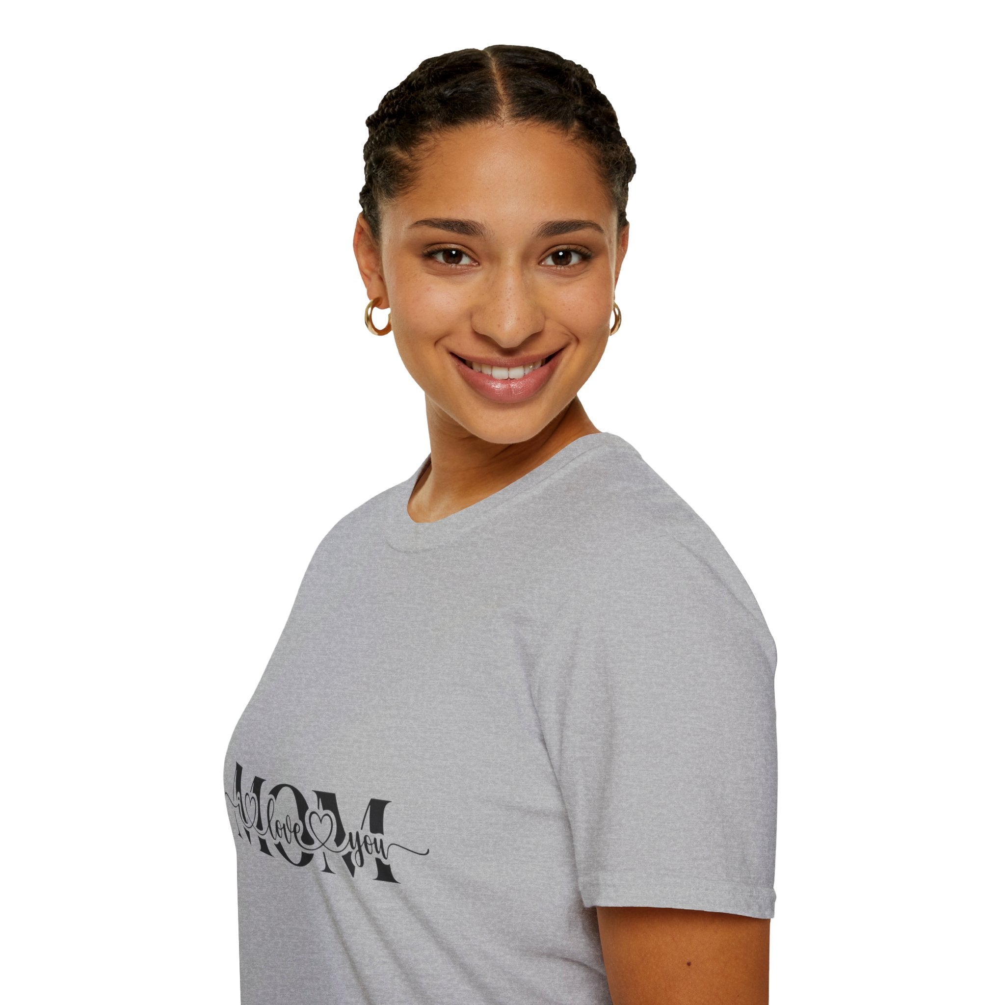 Mom "Love You" Graphic T‑Shirt — Mother's Day Floral Heart Tee
