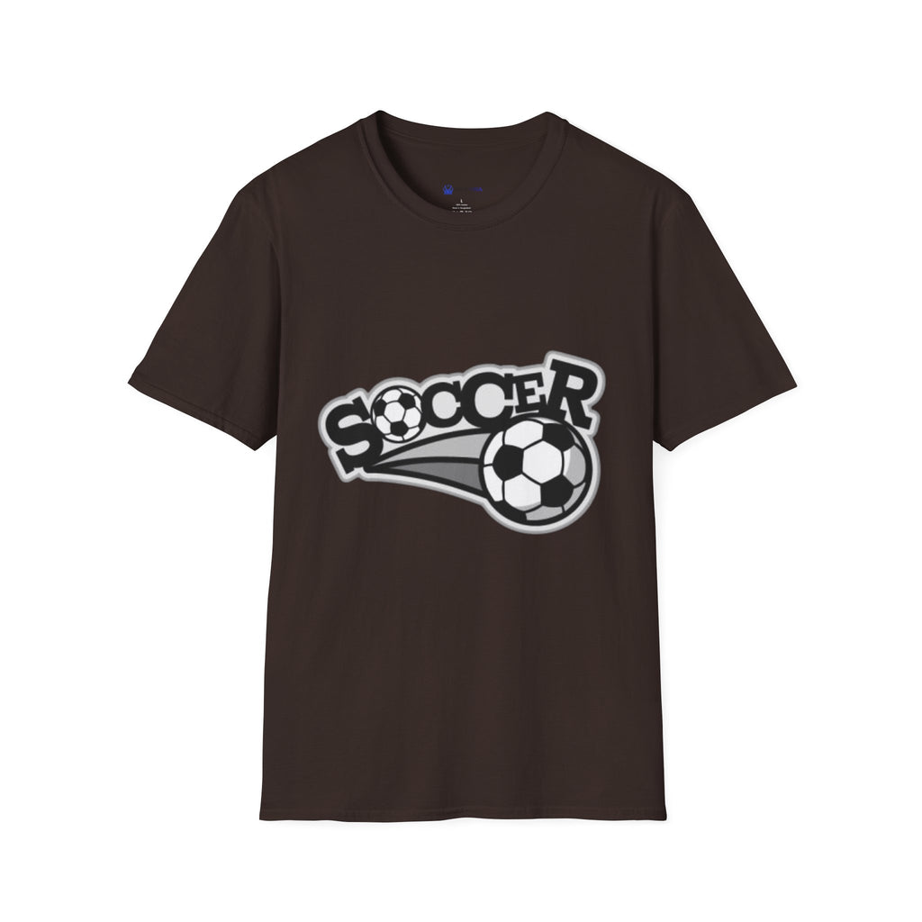 Soccer Graphic T‑Shirt — Retro Black & White Soccer Logo Tee
