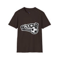 Soccer Graphic T‑Shirt — Retro Black & White Soccer Logo Tee
