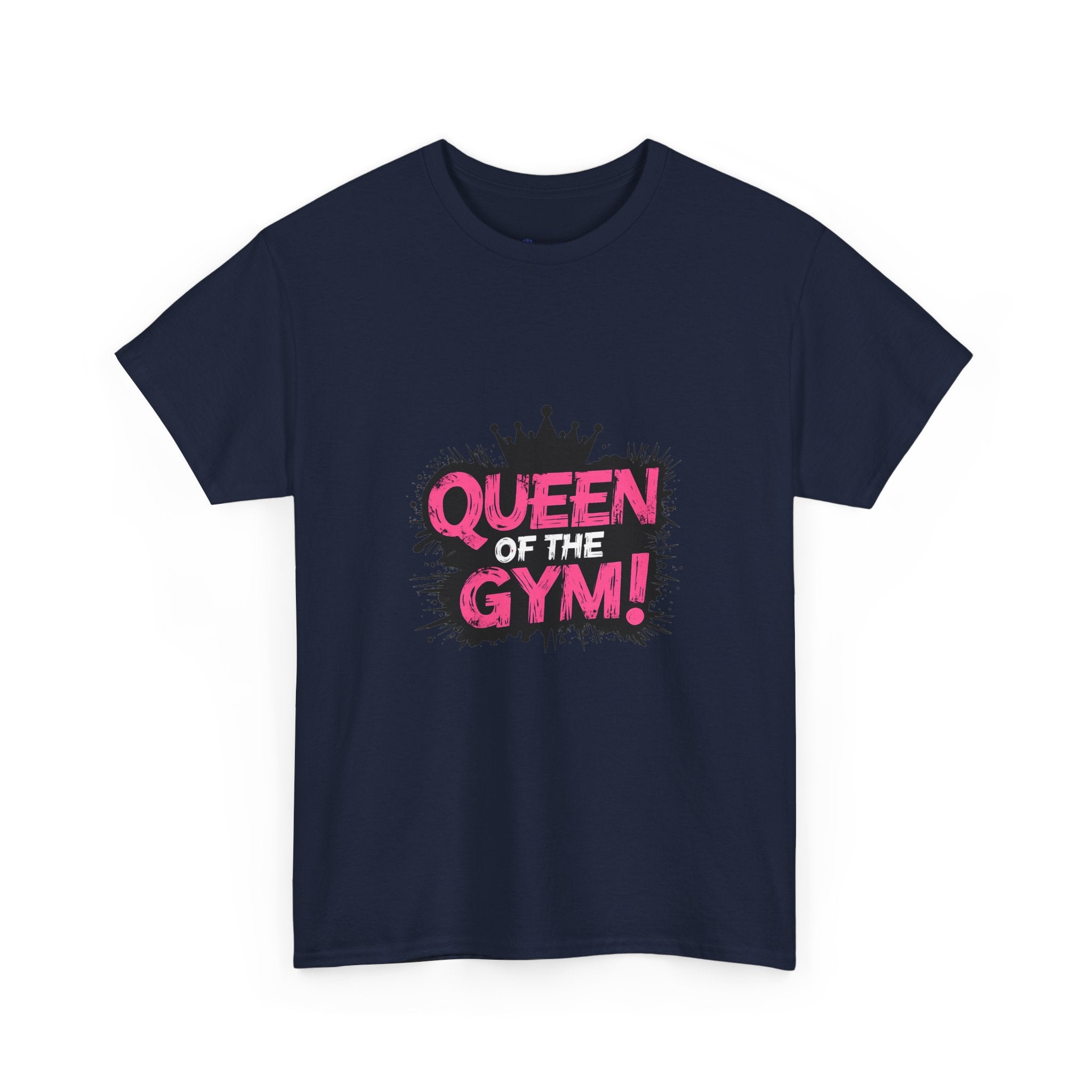 Queen of the Gym T-Shirt — Pink Crown Fitness Tee