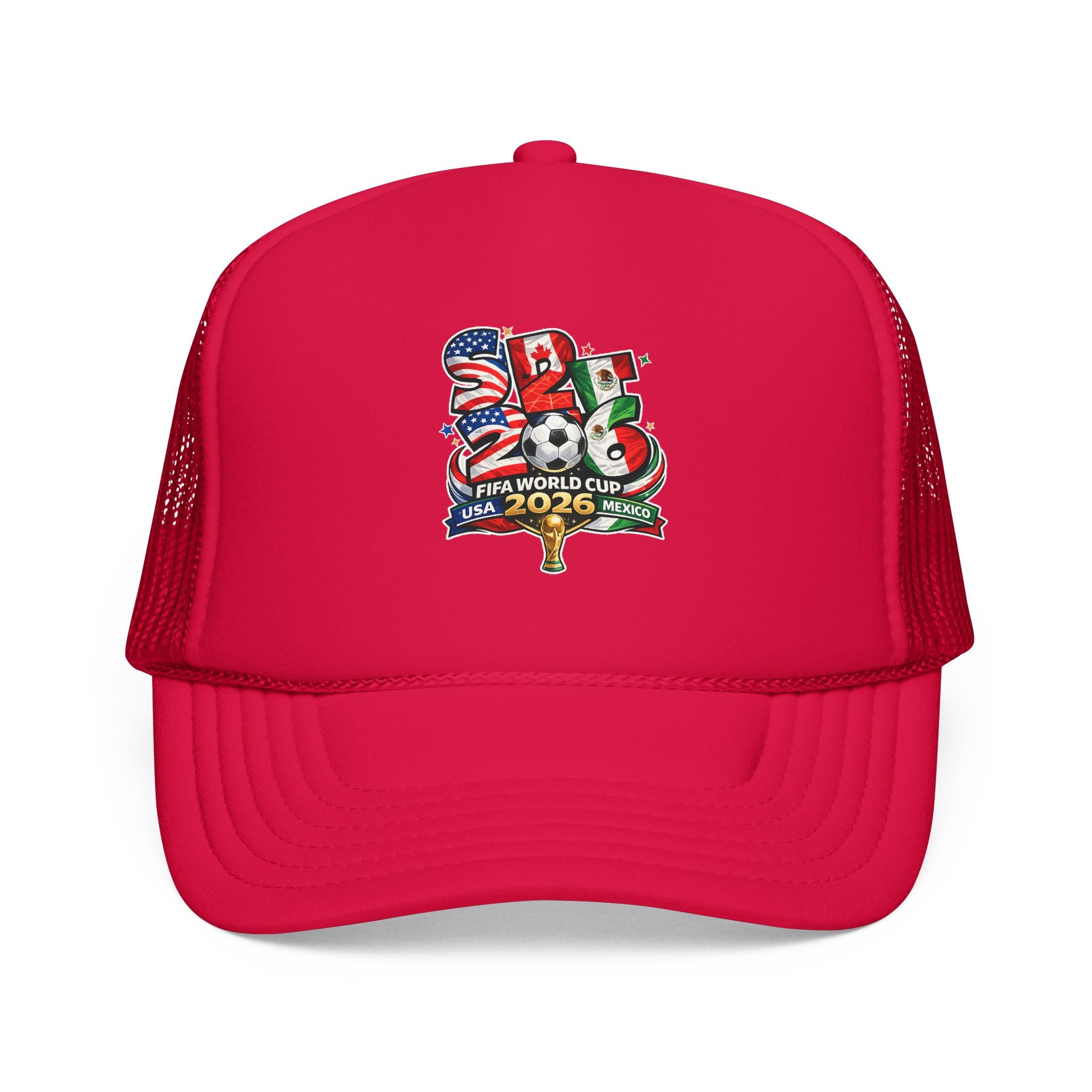 soccer cup 2026 Foam Trucker Hat — USA Soccer Patch Design