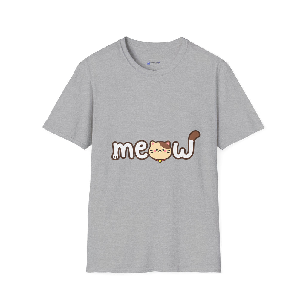Cat Meow T-Shirt — Cute Cartoon Kitty Graphic Tee
