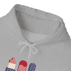 American Patriot Graphic Hoodie — Patriotic Fourth of July Sweatshirt.