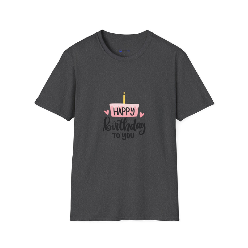 Birthday Cake T-Shirt — "Happy Birthday to You" Cute Candle Design
