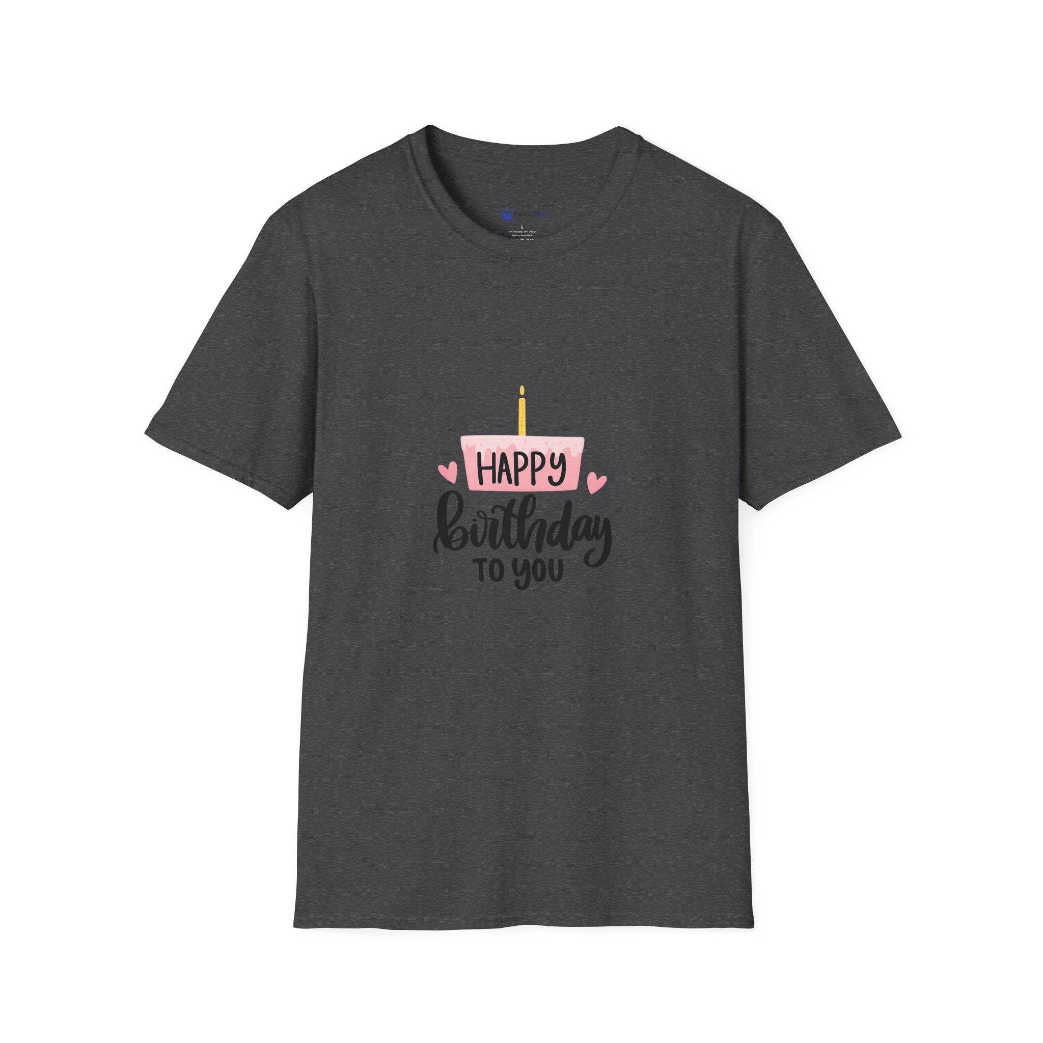 Birthday Cake T-Shirt — "Happy Birthday to You" Cute Candle Design