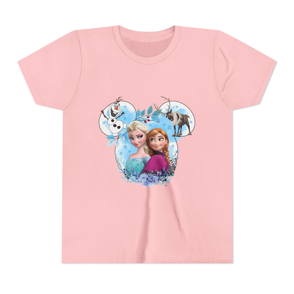 Girls' Frozen Princesses Youth Tee – Elsa & Anna Winter Friends Shirt