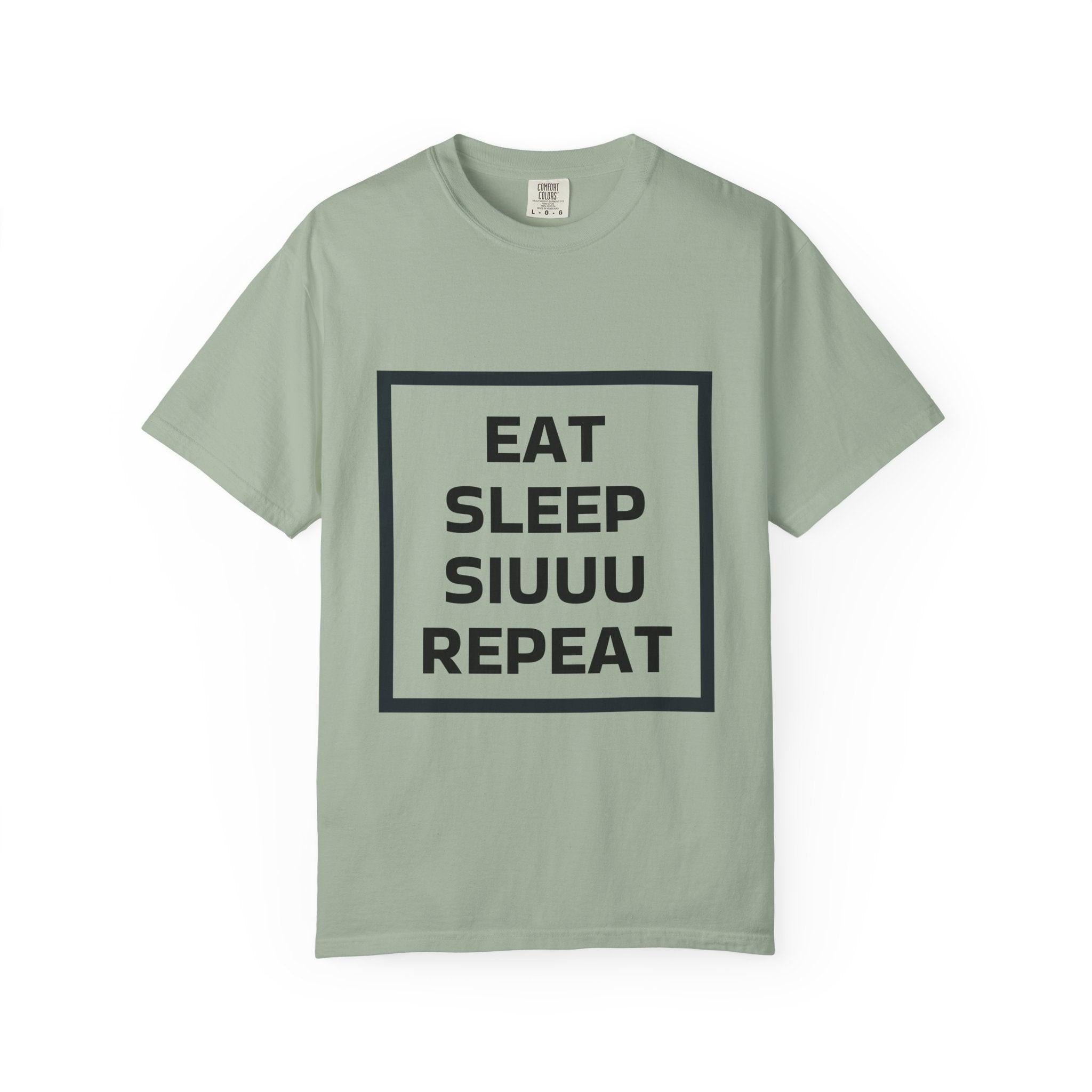 Unisex CR7 Fans Siuuu T-Shirt — Eat Sleep Siuuu Repeat Graphic Tee.