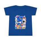 Toddler T-Shirt - Space 5th Birthday "Happy Birthday" Astronaut Number 5 Tee
