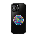 Matte Black iPhone Tough Cases 12 to 17 Pro Max  — "King of Pop Forever" Retro Pop Art Phone Case