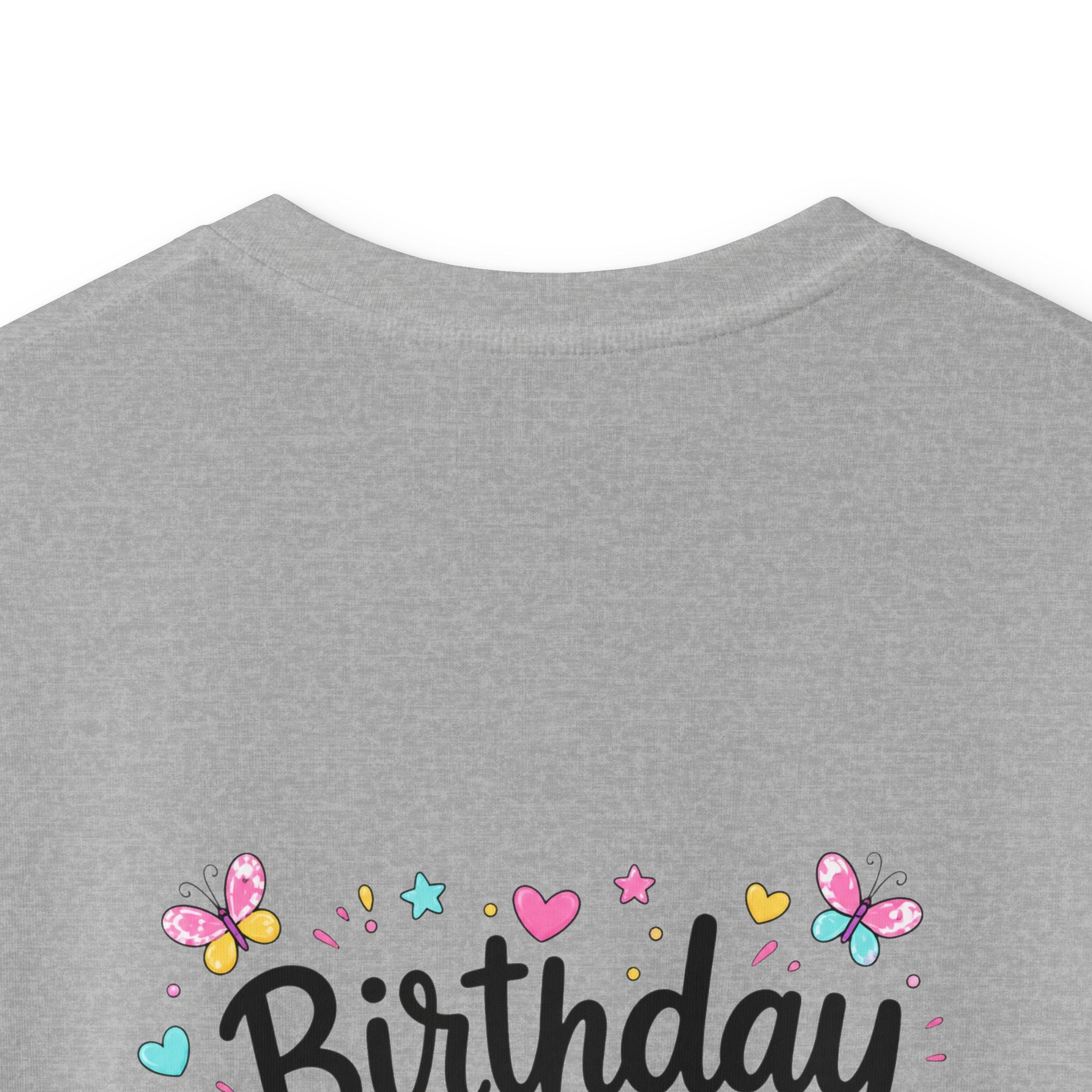 Kids Tee — ‘I Was 6 Now I’m 7’ Birthday Girl Cute Floral Design