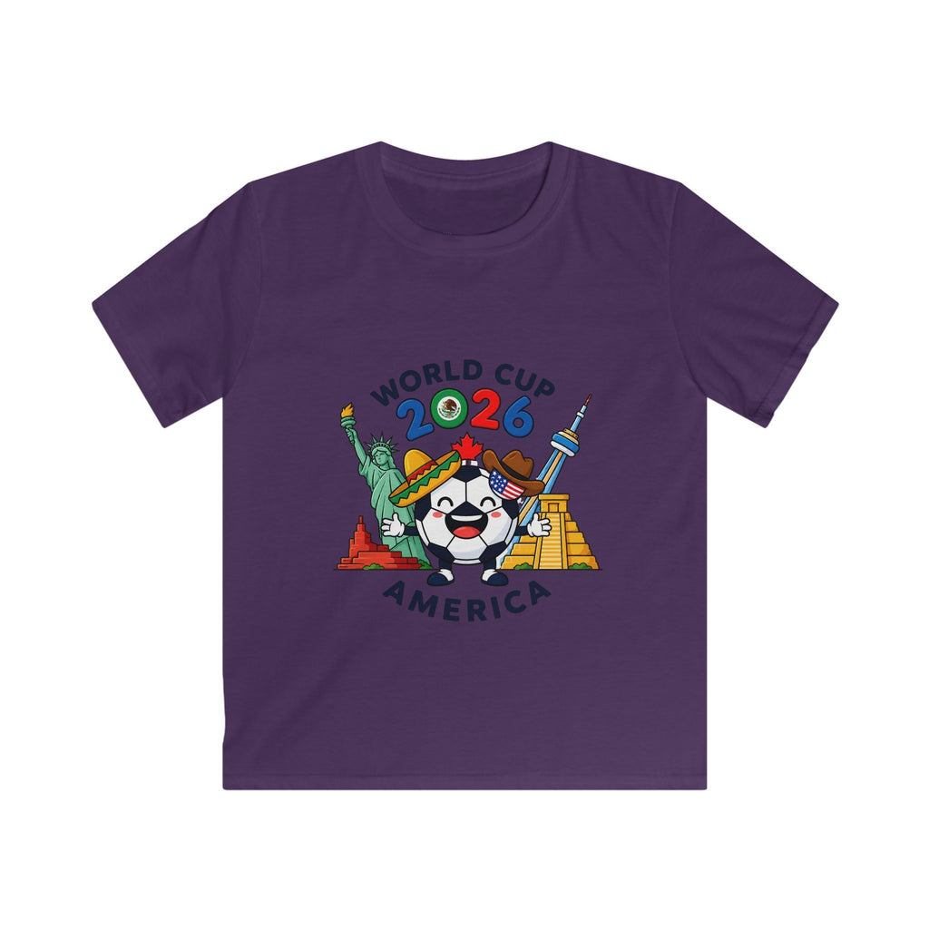 Kids Tee -  America Soccer Mascot & Landmarks