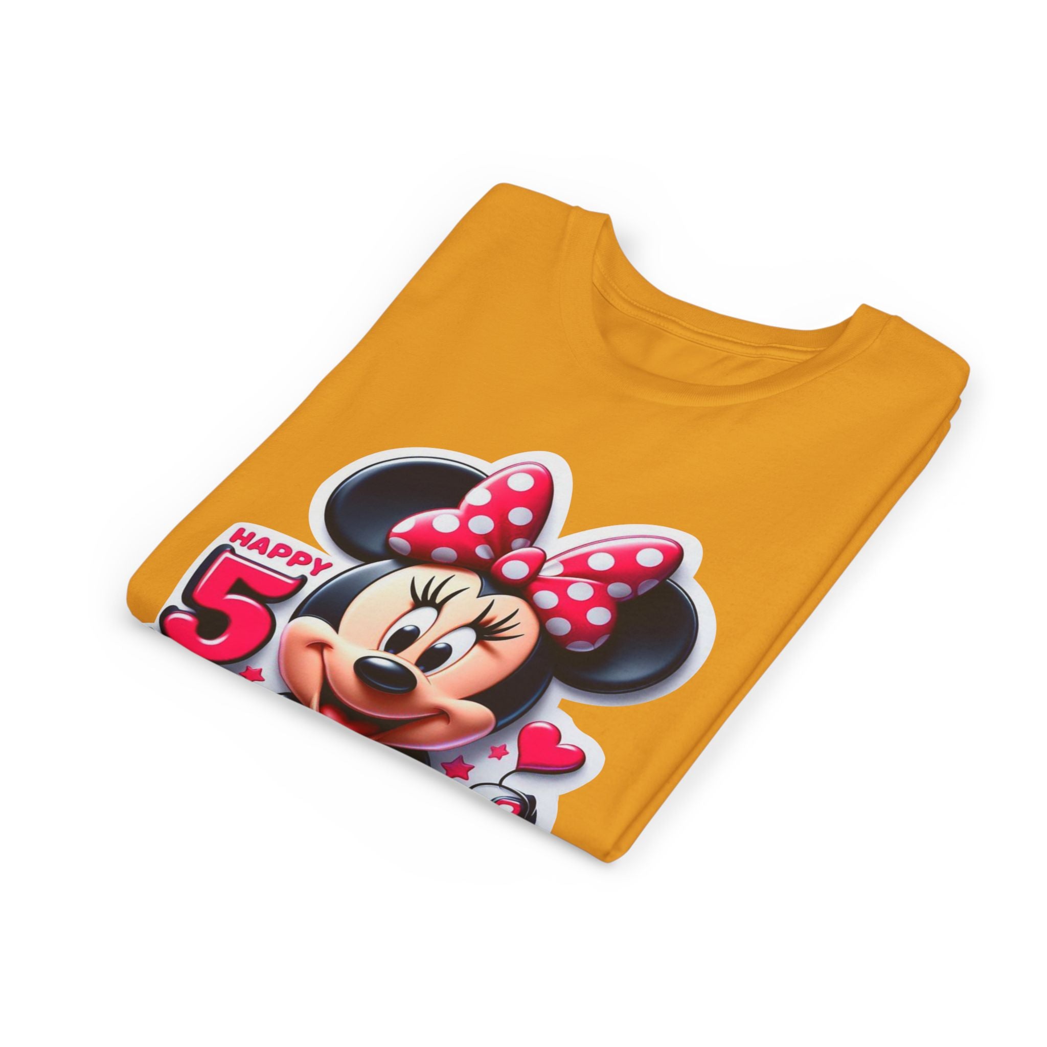Minnie Mouse Happy 5th Birthday Youth Tee