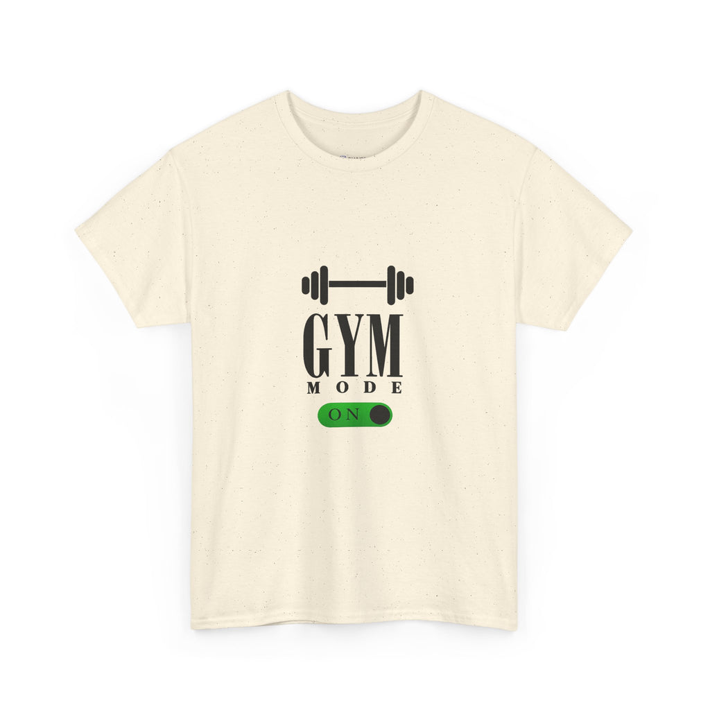 Gym Mode On T-Shirt — Workout Tee with Barbell Graphic