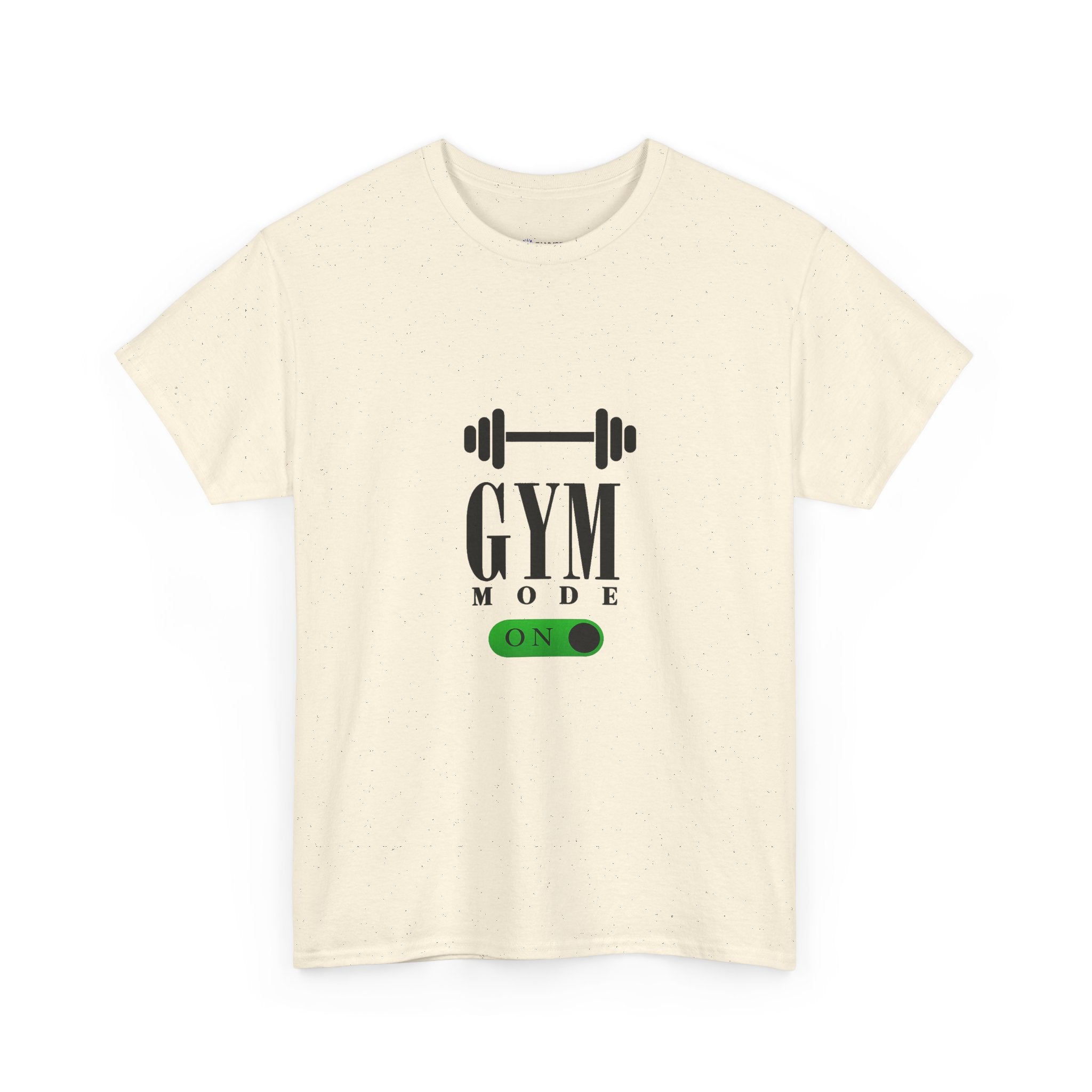 Gym Mode On T-Shirt — Workout Tee with Barbell Graphic