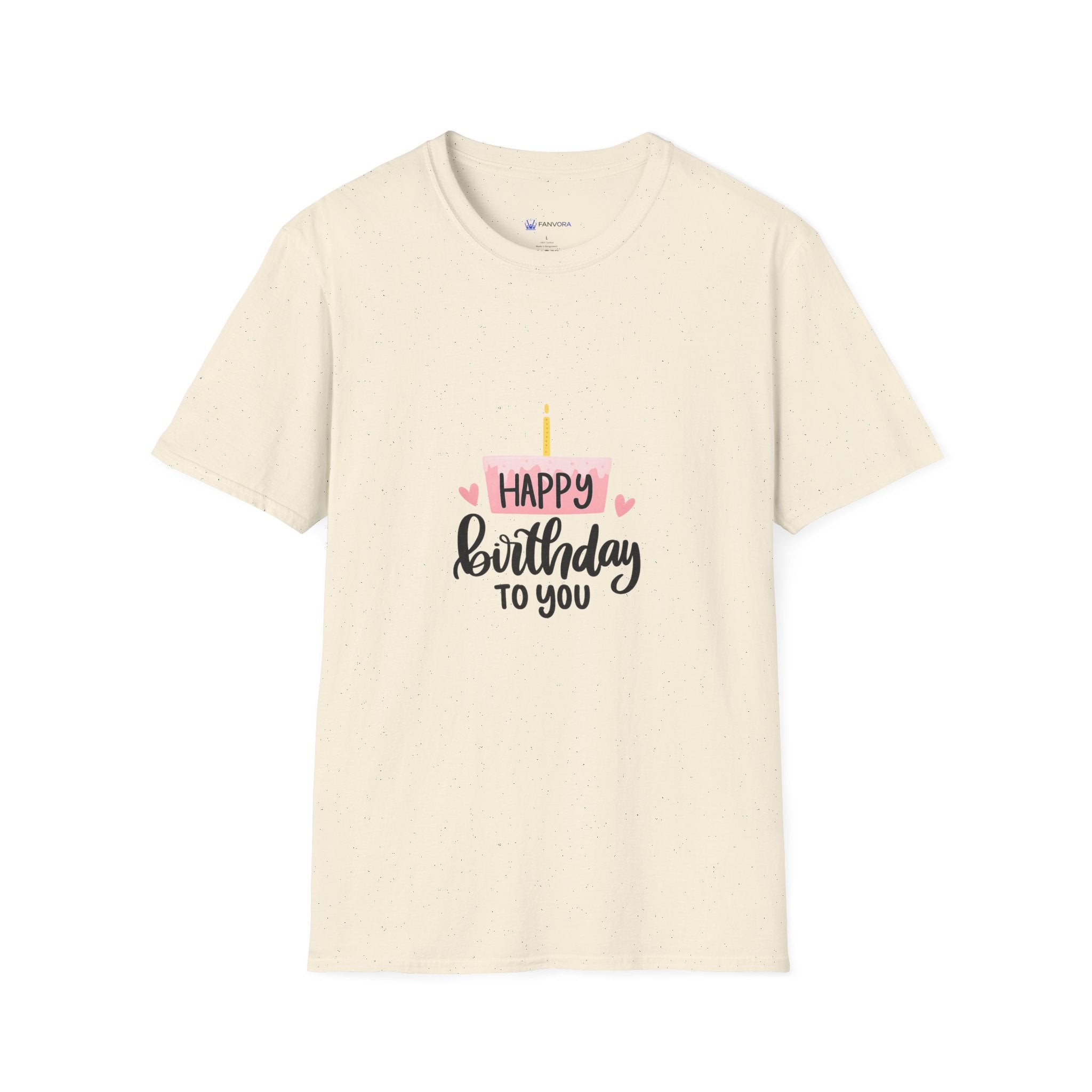 Birthday Cake T-Shirt — "Happy Birthday to You" Cute Candle Design