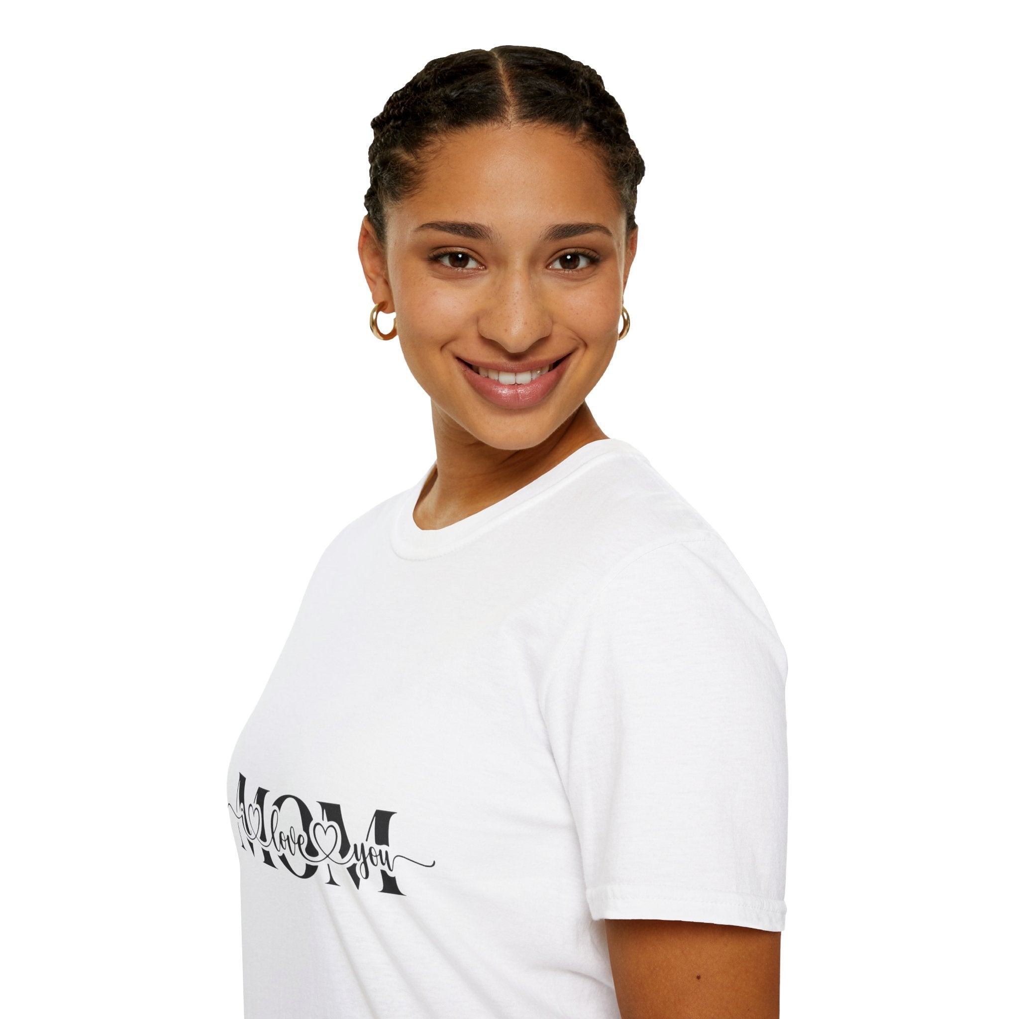 Mom "Love You" Graphic T‑Shirt — Mother's Day Floral Heart Tee