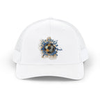 Soccer Grunge Snapback Trucker Cap — Vintage Ball & Crest Design