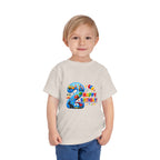 2nd Birthday Toddler Tee — Happy Birthday Number 2 with Cars & Balloons