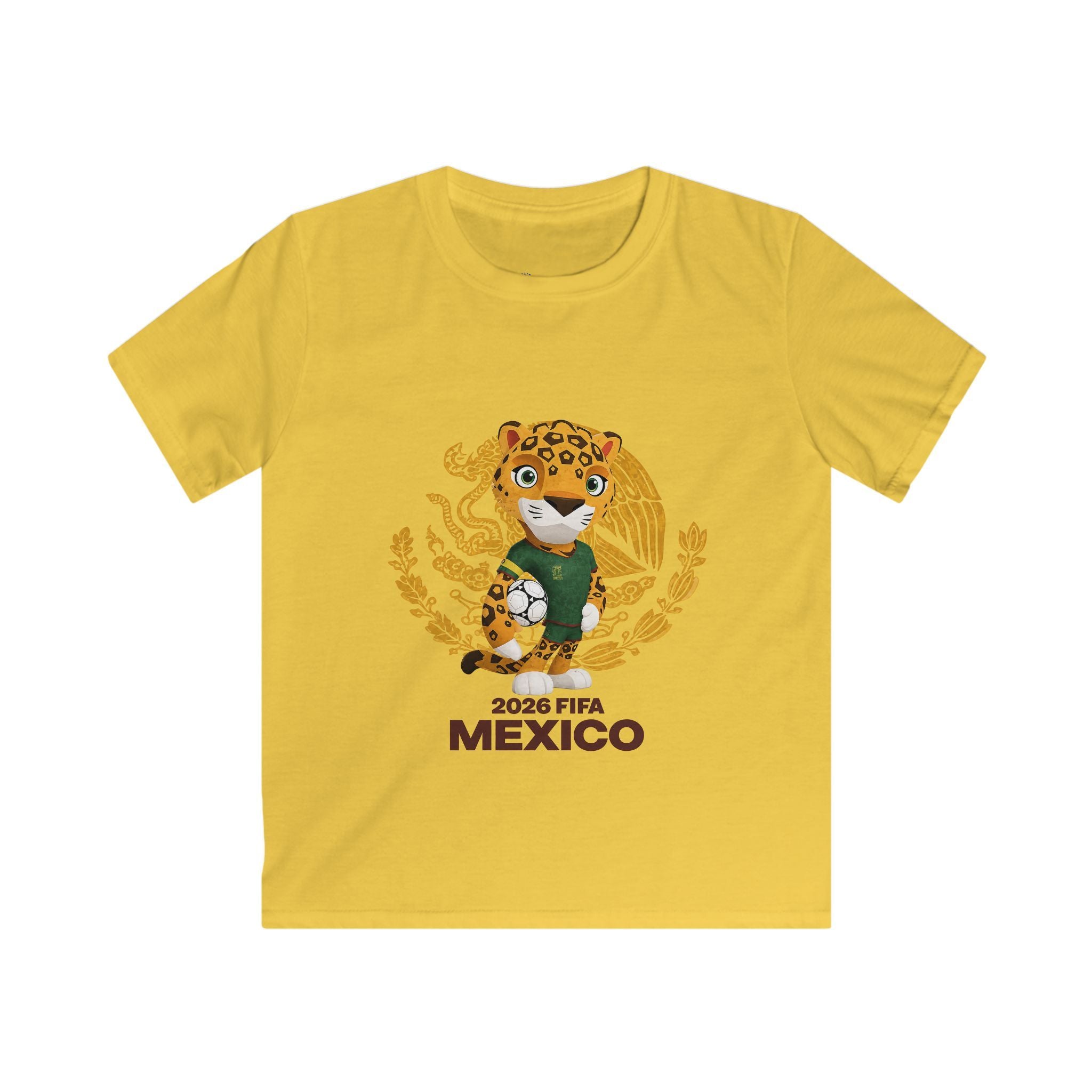 Kids Tee — 2026 FIFA Mexico Jaguar Mascot Soccer Shirt