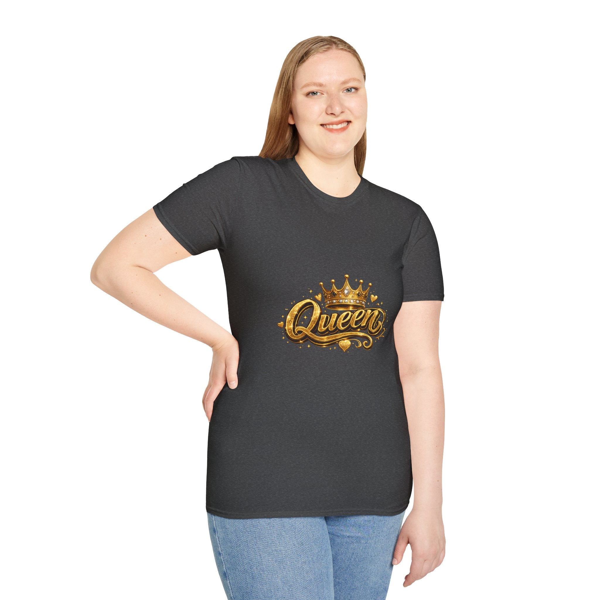 Queen Graphic T-Shirt — Gold Crown Design