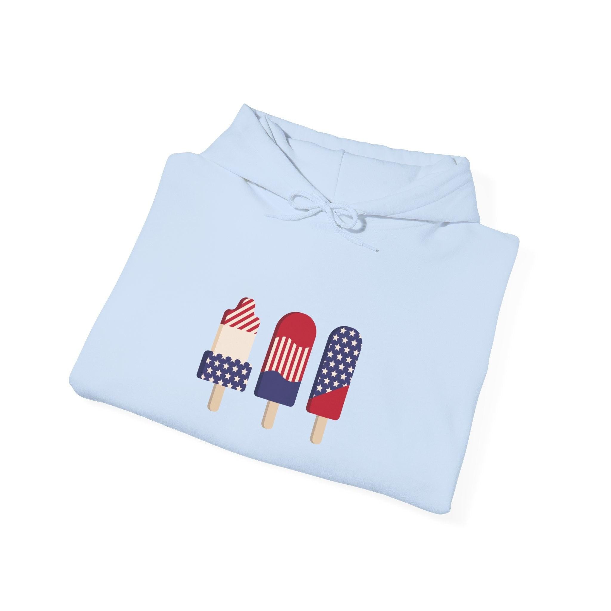 American Patriot Graphic Hoodie — Patriotic Fourth of July Sweatshirt.