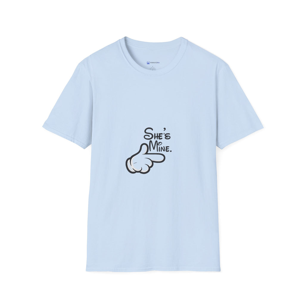 Couples Pointing 'She's Mine' T-Shirt