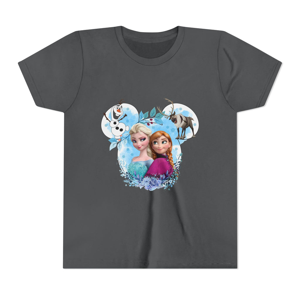 Girls' Frozen Princesses Youth Tee – Elsa & Anna Winter Friends Shirt