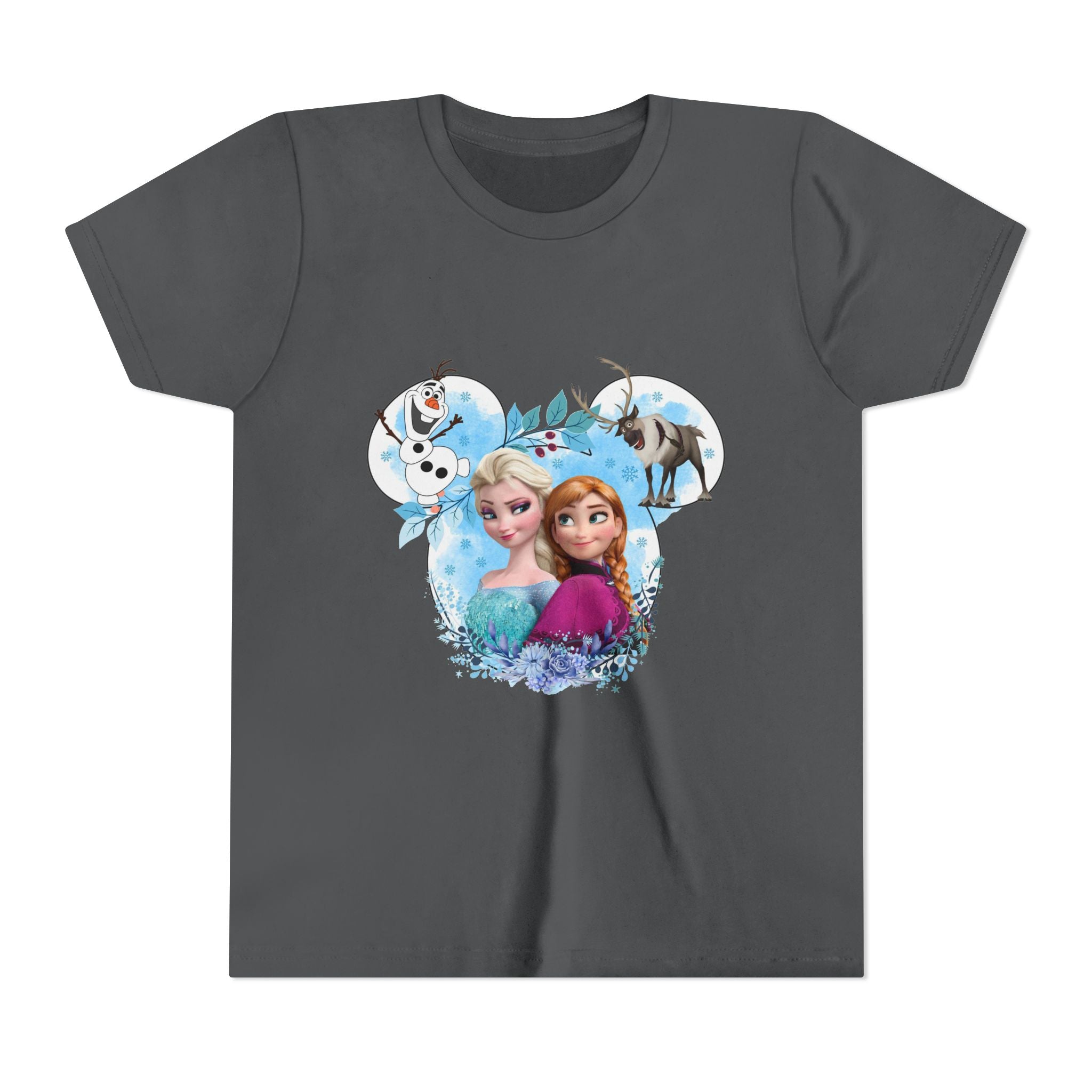 Girls' Frozen Princesses Youth Tee – Elsa & Anna Winter Friends Shirt