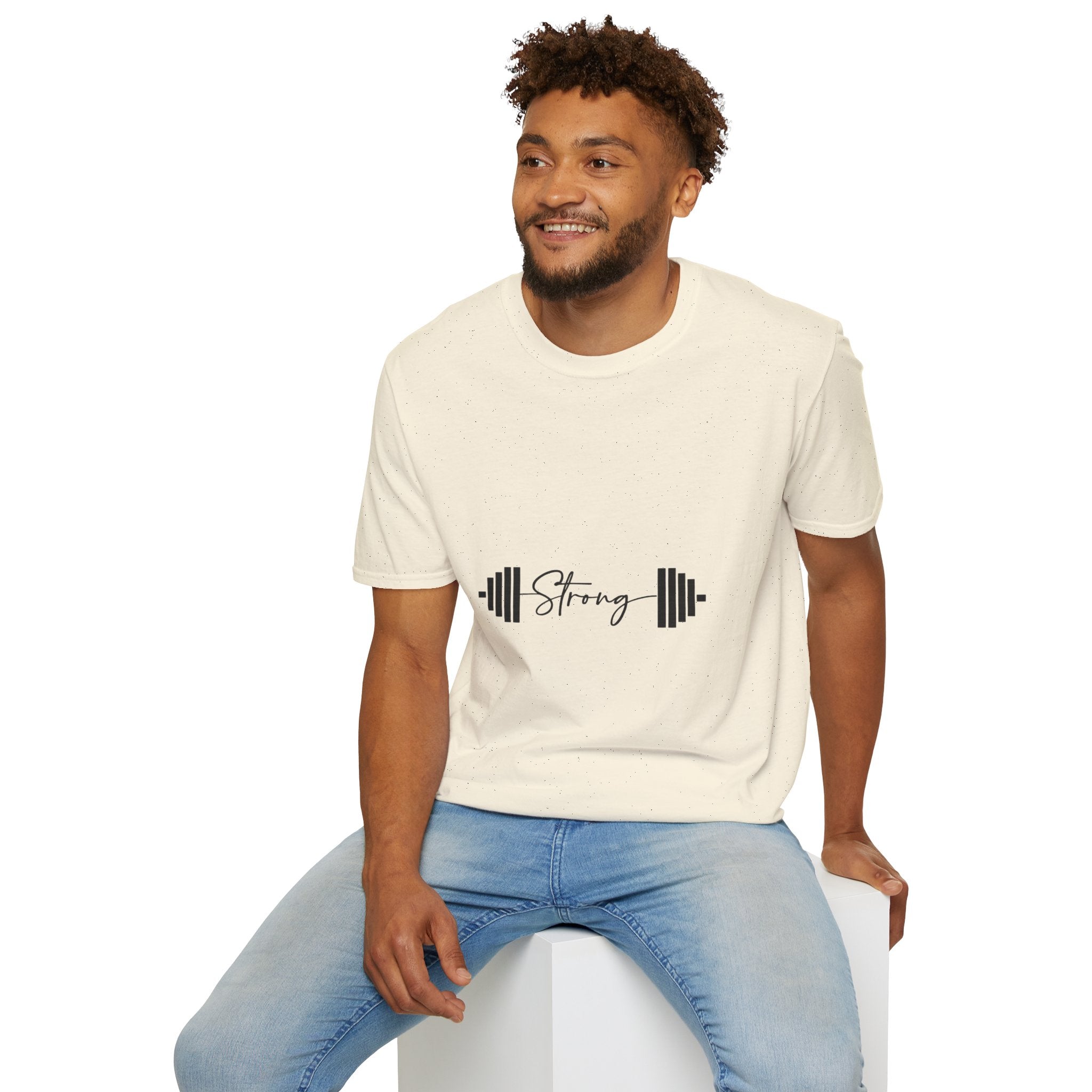 Strong Barbell T‑Shirt — Motivational Fitness Tee for Weightlifters