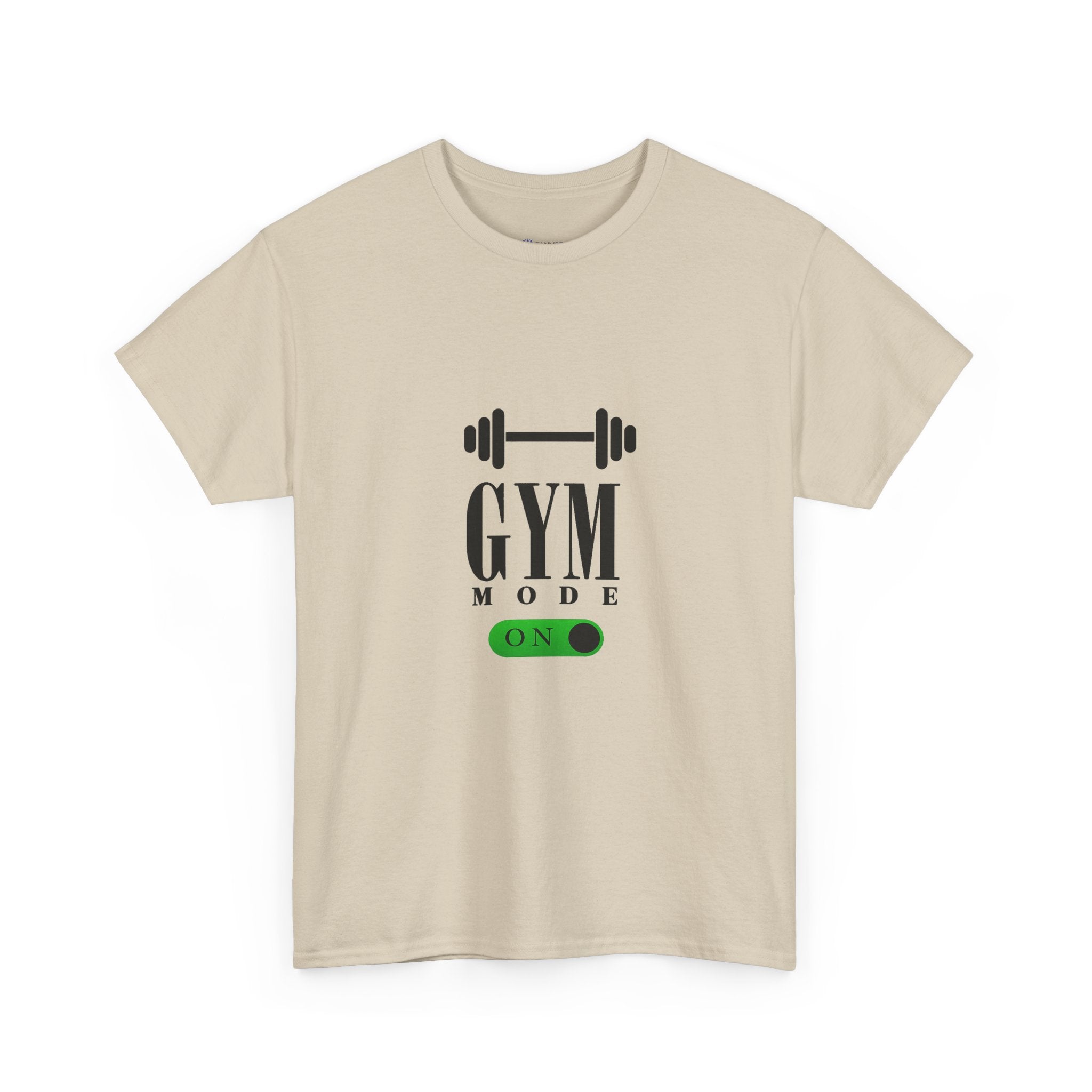Gym Mode On T-Shirt — Workout Tee with Barbell Graphic
