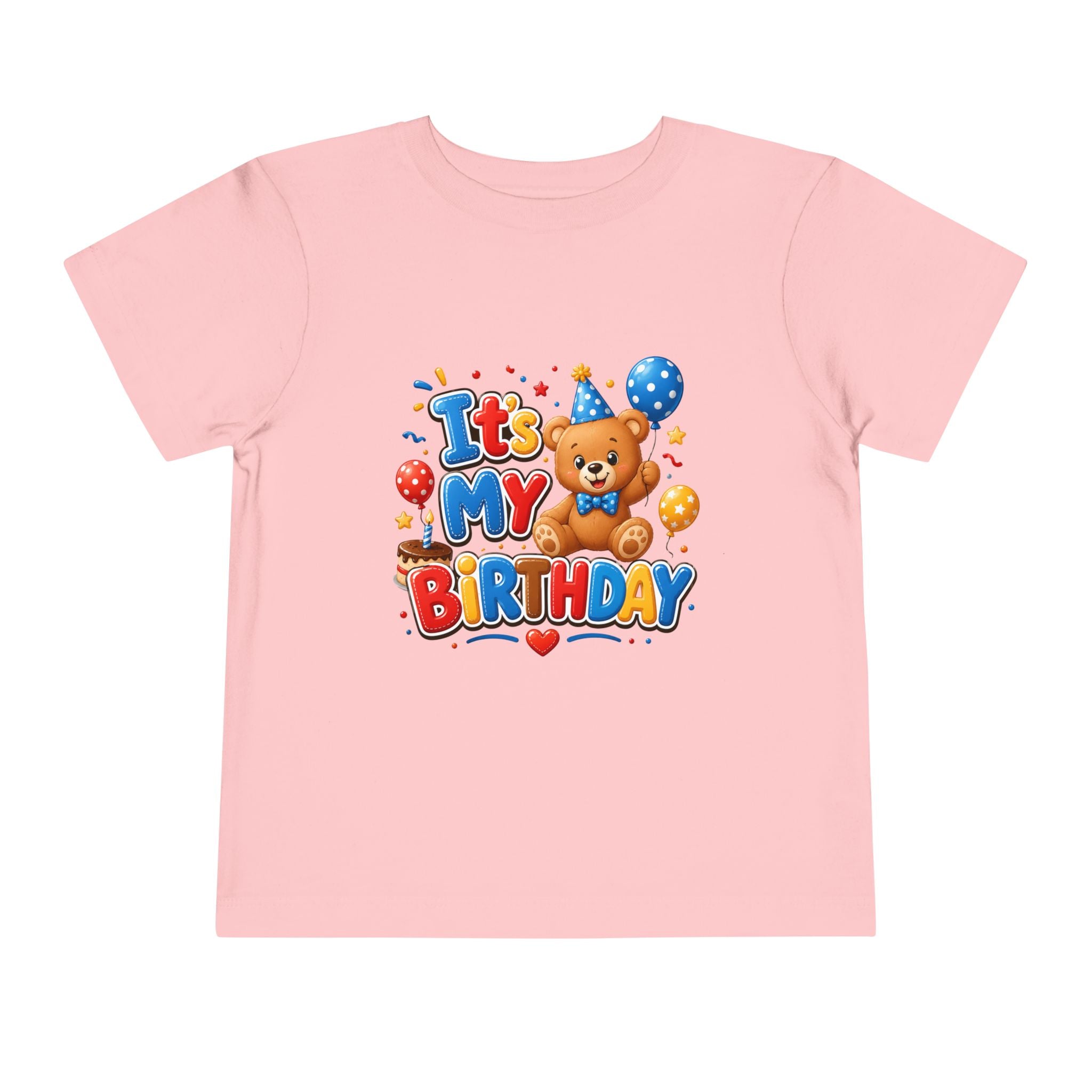 Toddler Birthday Tee — "It's My Birthday" Bear Party Shirt