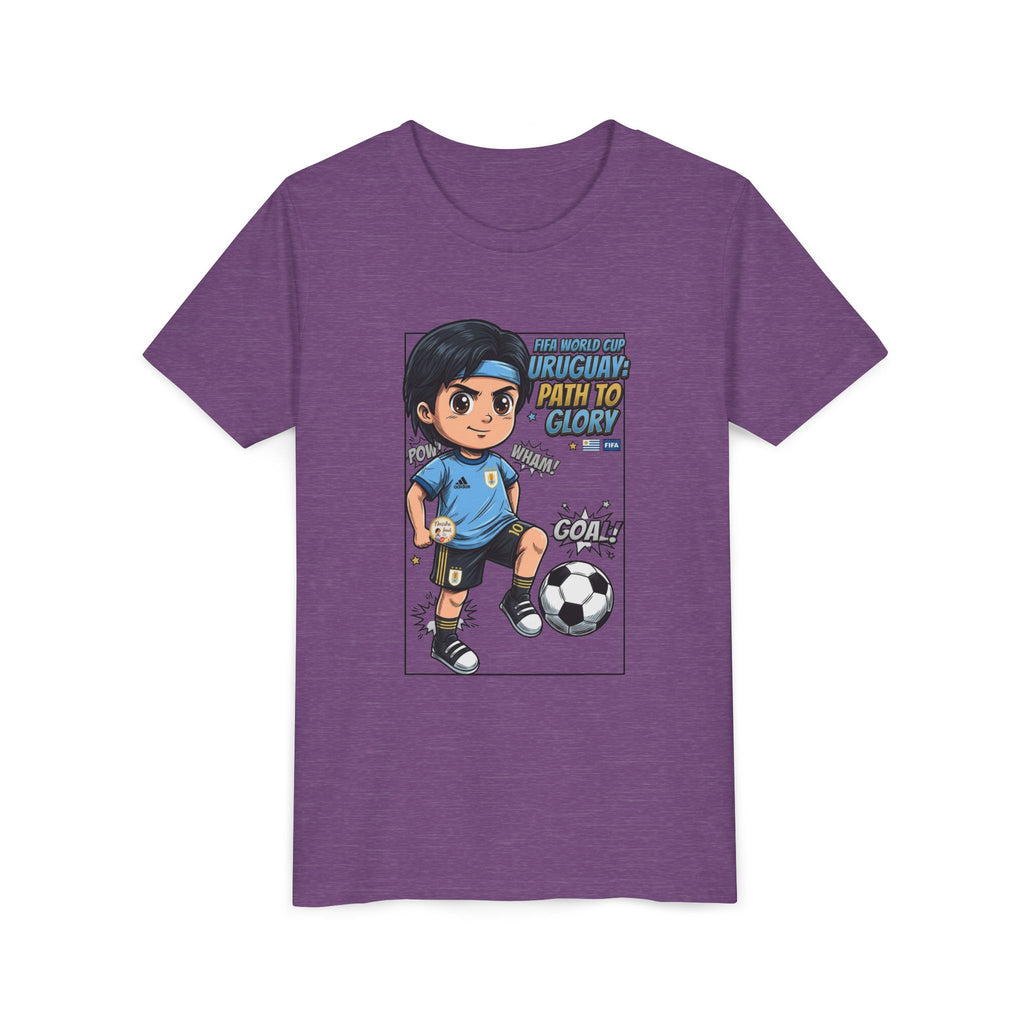 Youth Soccer Tee – Cute Cartoon Player "Ready to Score" Kids Jersey