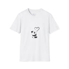 Panda Love T-Shirt — Cute Minimalist Heart Panda Tee