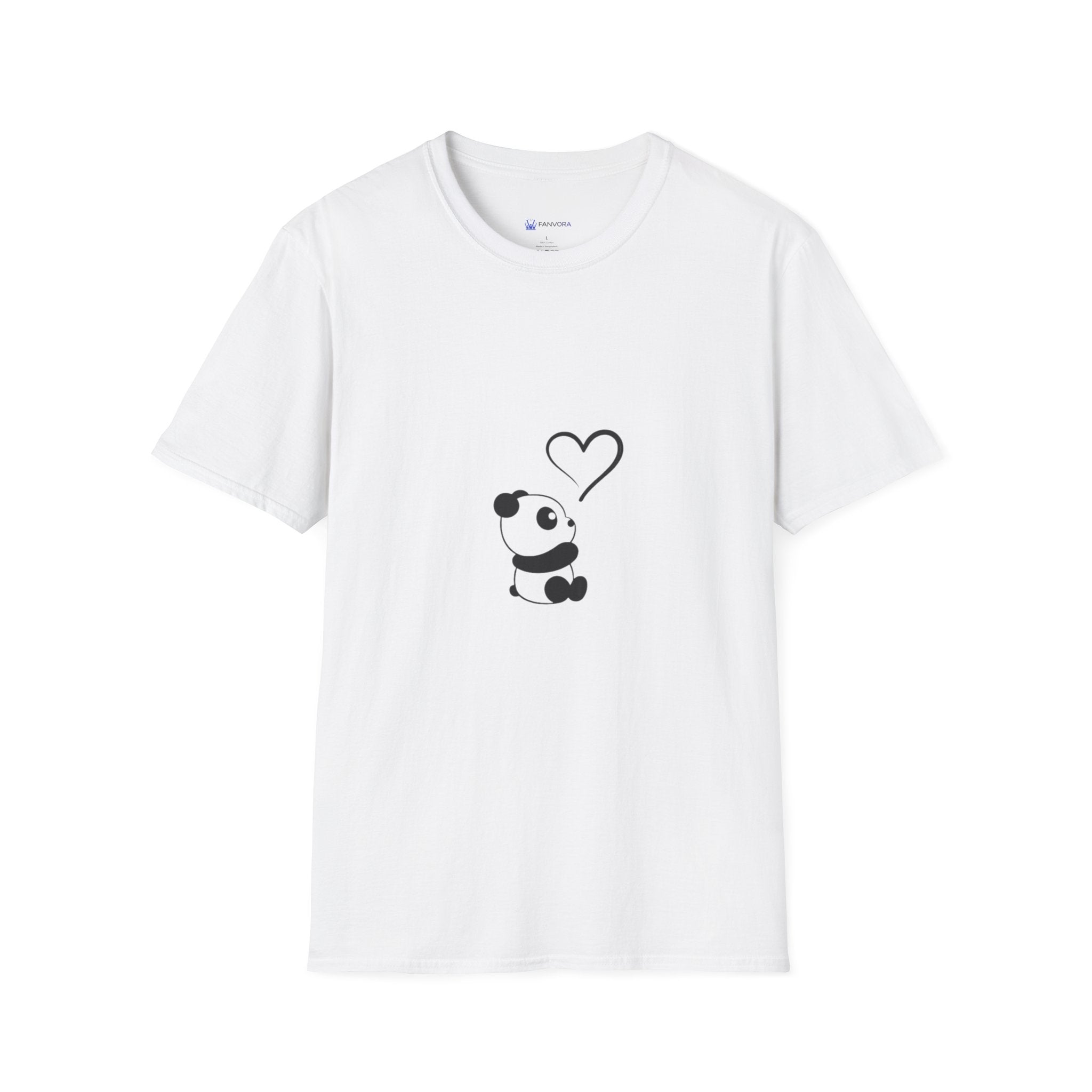 Panda Love T-Shirt — Cute Minimalist Heart Panda Tee
