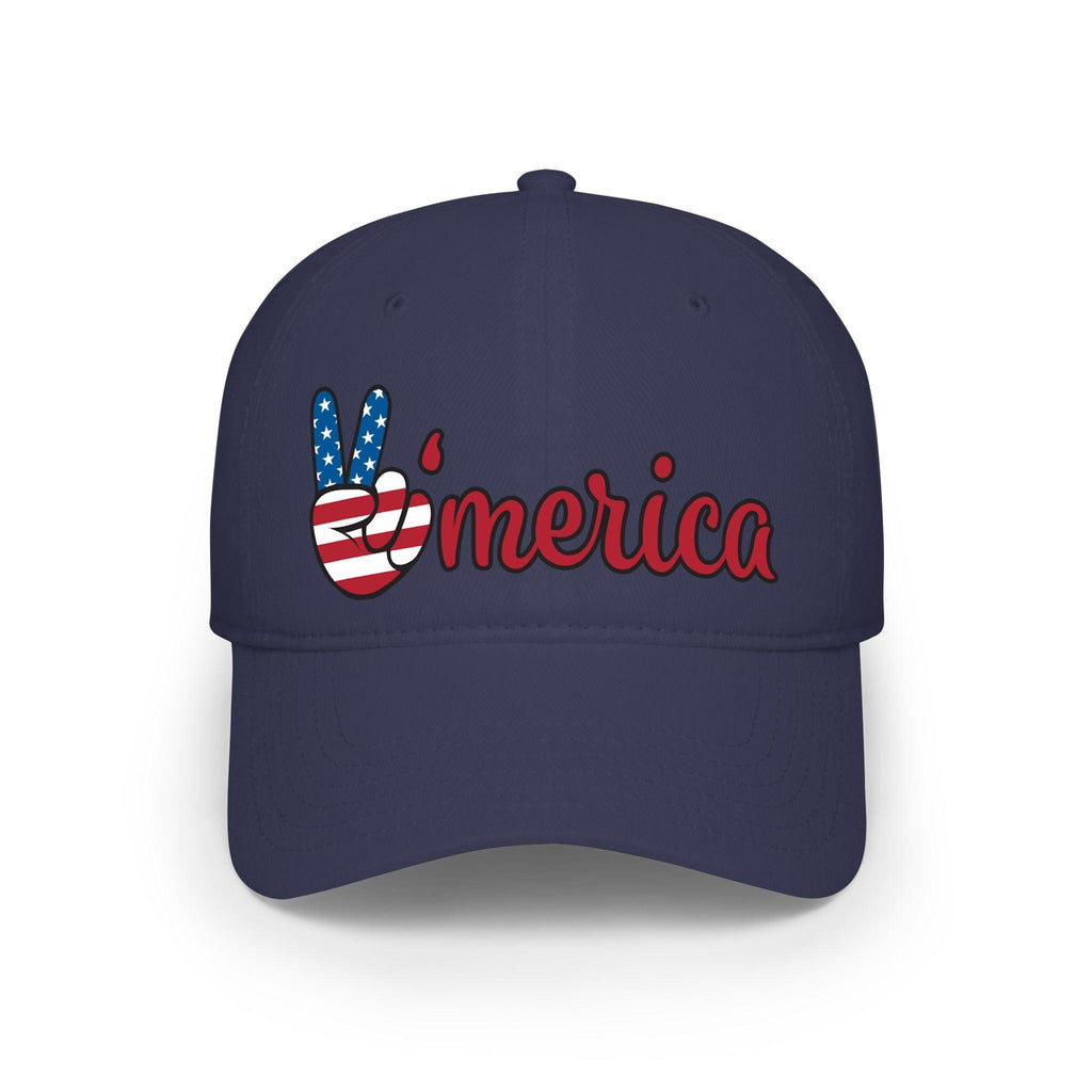 Merica peace sign patriotic baseball cap