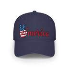 Merica peace sign patriotic baseball cap