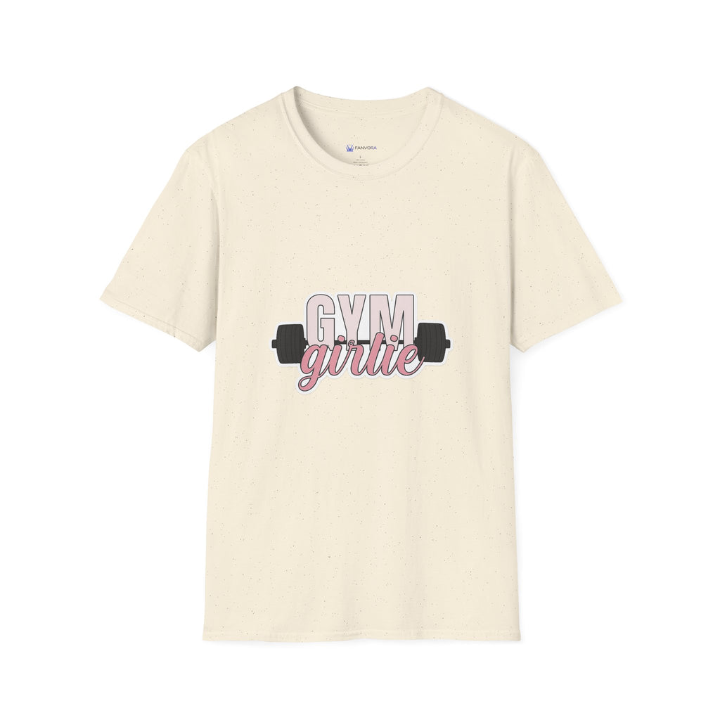 Gym Girlie T-Shirt — Women’s Fitness Tee with Barbell Graphic