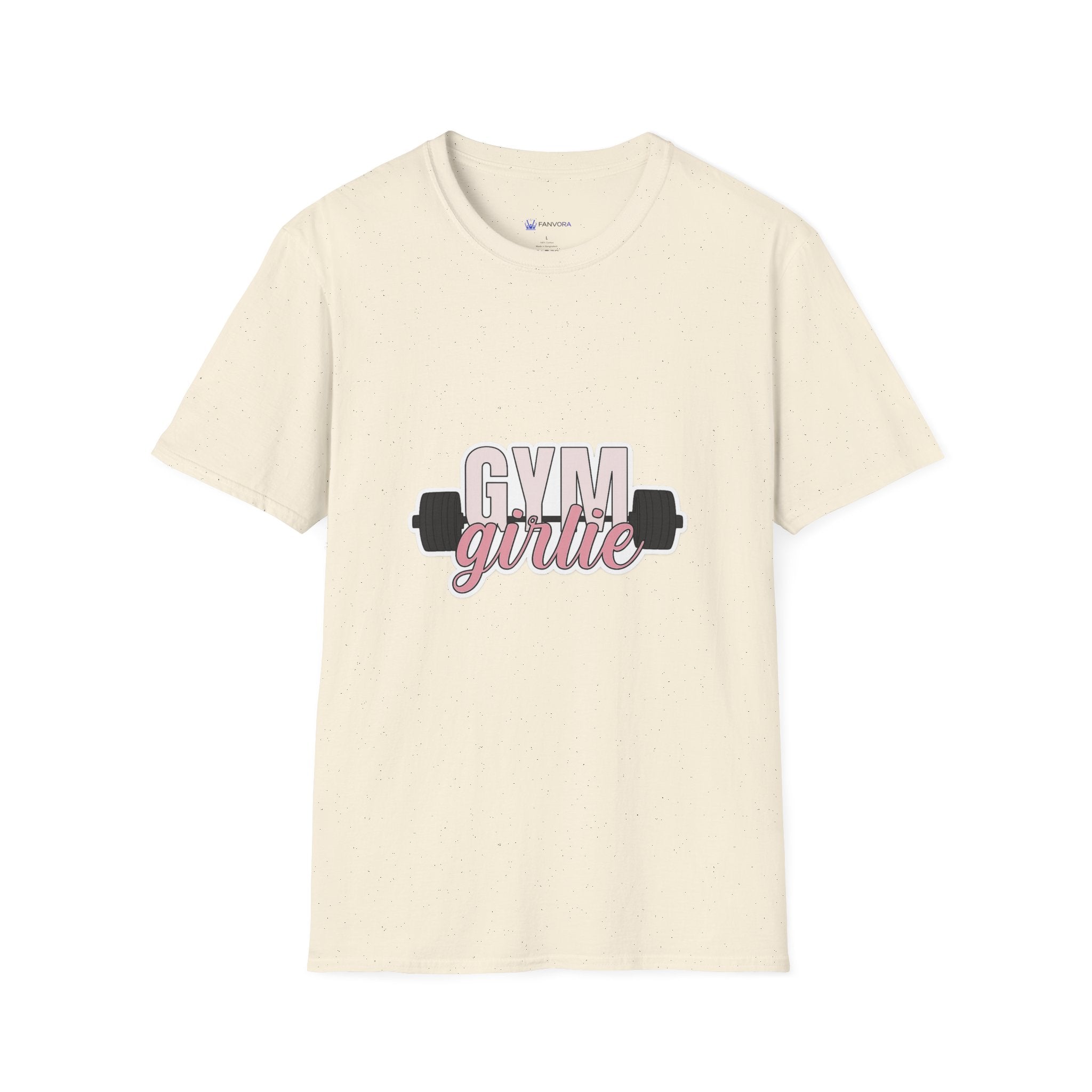 Gym Girlie T-Shirt — Women’s Fitness Tee with Barbell Graphic