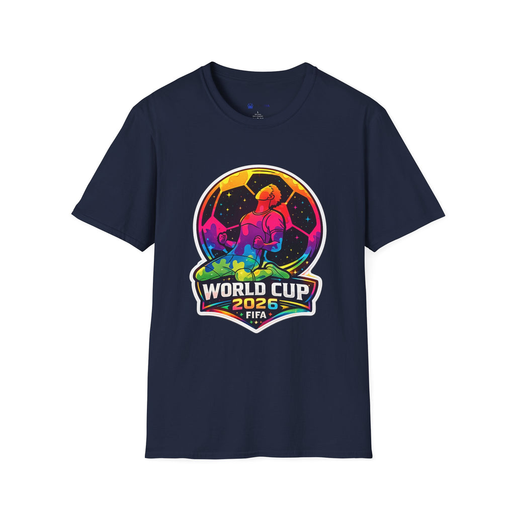 Soccer T‑Shirt — Colorful Retro Player Graphic