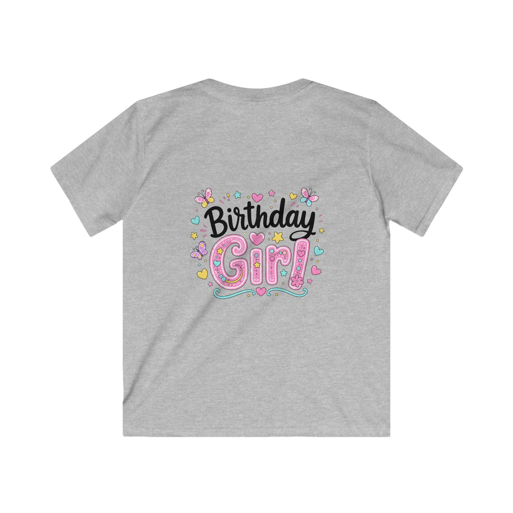 Kids Tee — ‘I Was 6 Now I’m 7’ Birthday Girl Cute Floral Design